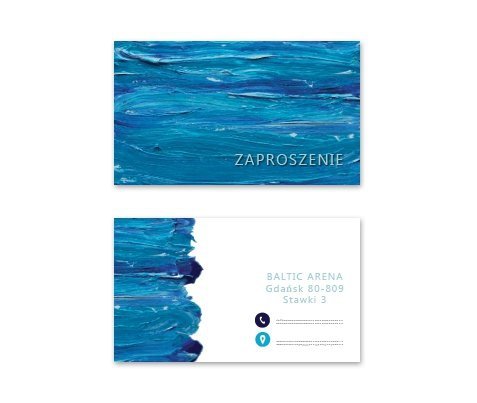 zaproszenie DL - 99 x 210 mm, druk dwustronny, 	papier ozdobny Rives 250 g / Modigliani 260 g -10 sztuk