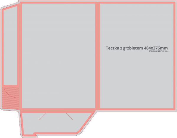 Teczka standard+ VIP HIT , 376 x 484 mm, druk pełnokolorowy jednostronny 4+0, foliowana błysk jednostronnie, 350 g, 50 sztuk