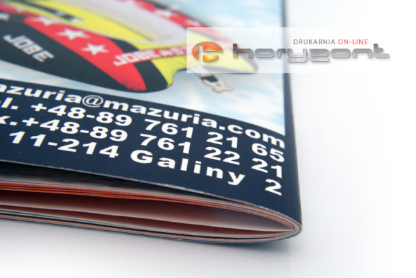 katalog A4, druk pełnokolorowy obustronny 4+4, na papierze kredowym, kreda 170 g, 44 str., 30 sztuk