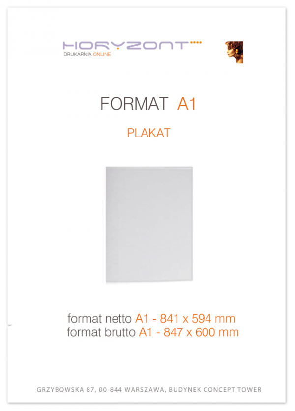 plakat A1, druk UV 4+0, na papierze satynowym 200 g - 1 sztuk