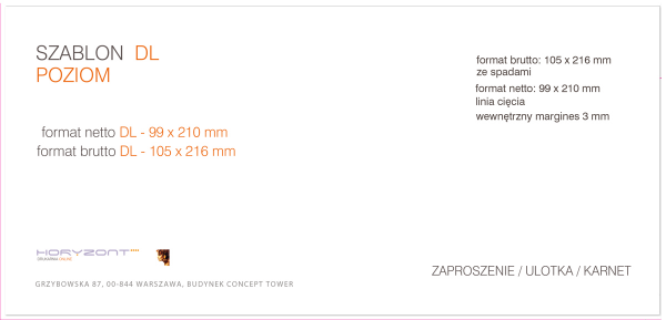 ulotka DL, 99 x 210 mm, wysyłka następny dzień, druk pełnokolorowy obustronny 4+4, na papierze kredowym, 130 g, 400 sztuk 