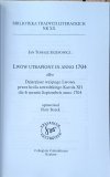 Tomasz Jan Józefowicz • Lwów utrapiony in anno 1704 -  strona tytułowa