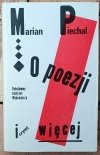 Okładka książki O poezji i czymś więcej autorstwa Mariana Piechala