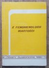 Z fenomenologii wartości - okładka