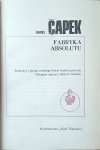 Karel Capek • Fabryka absolutu - strona tytułowa