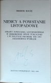 Henryk Kocój Niemcy a Powstanie Listopadowe - strona tytułowa