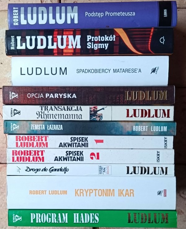  Robert Ludlum x10 • Kryptonim Ikar - Podstęp Prometeusza - Protokół Sigmy i inne | komplet - okładka