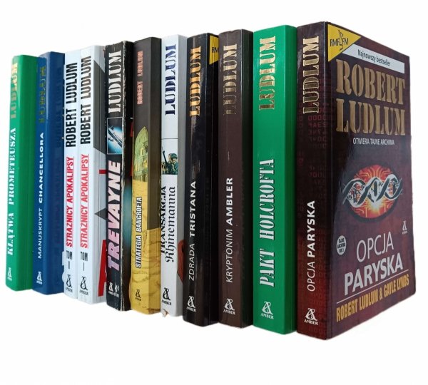 Robert Ludlum x10 Klątwa Prometeusza - Opcja paryska - Zdrada Tristana i inne [komplet] - okładka