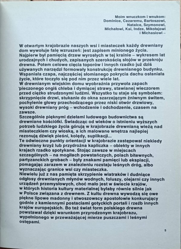 Jan Władysław Rączka - Architektura drewniana