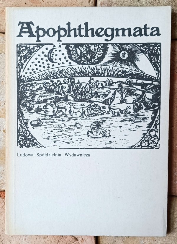 Jakub Zdzisław Lichański • Apophthegmata - okładka