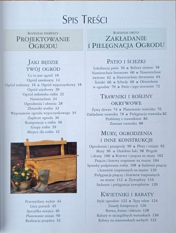 Wspaniały ogród. Wiedza i Życie - spis treści