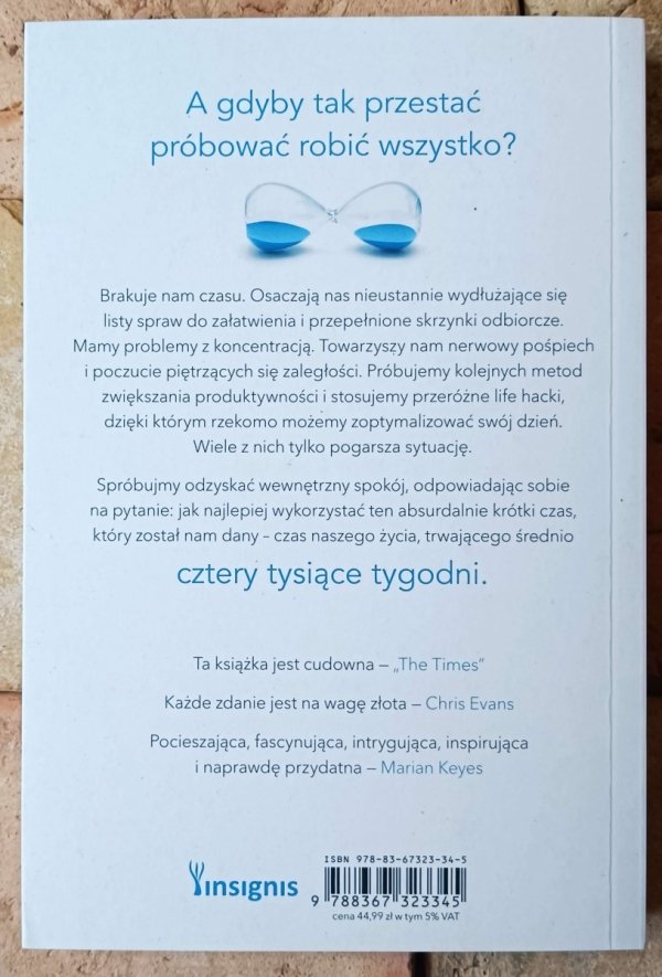 Oliver Burkeman • Cztery tysiące tygodni - okładka