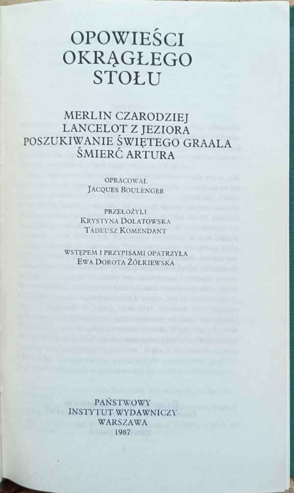 Opowieści Okrągłego Stołu | Bibliotheca Mundi