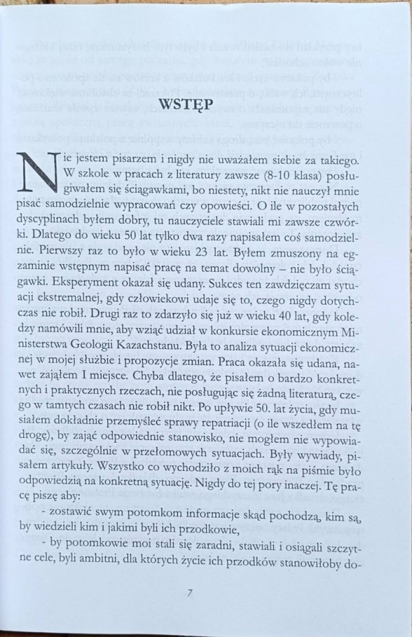 Franciszek Bogusławski - Z kazachskich stepów do Sejmu RP  - wstęp