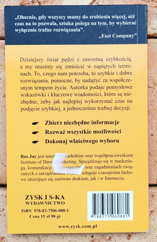 Ros Jay Podejmowanie trafnych decyzji - okładka