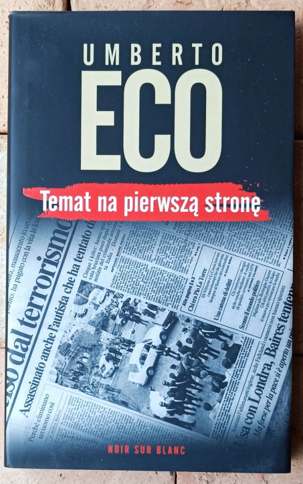 Umberto Eco  Temat na pierwszą stronę - okładka 
