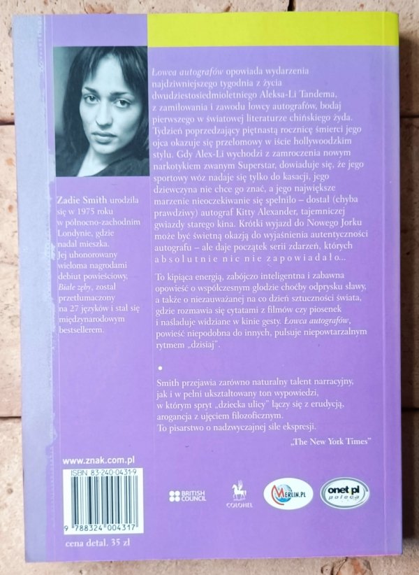 Zadie Smith Łowca autografów - okładka