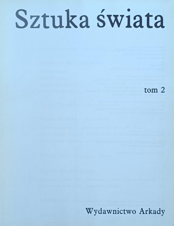Sztuka świata tom 2 [Arkady] [Grecja, Rzym, Chiny]