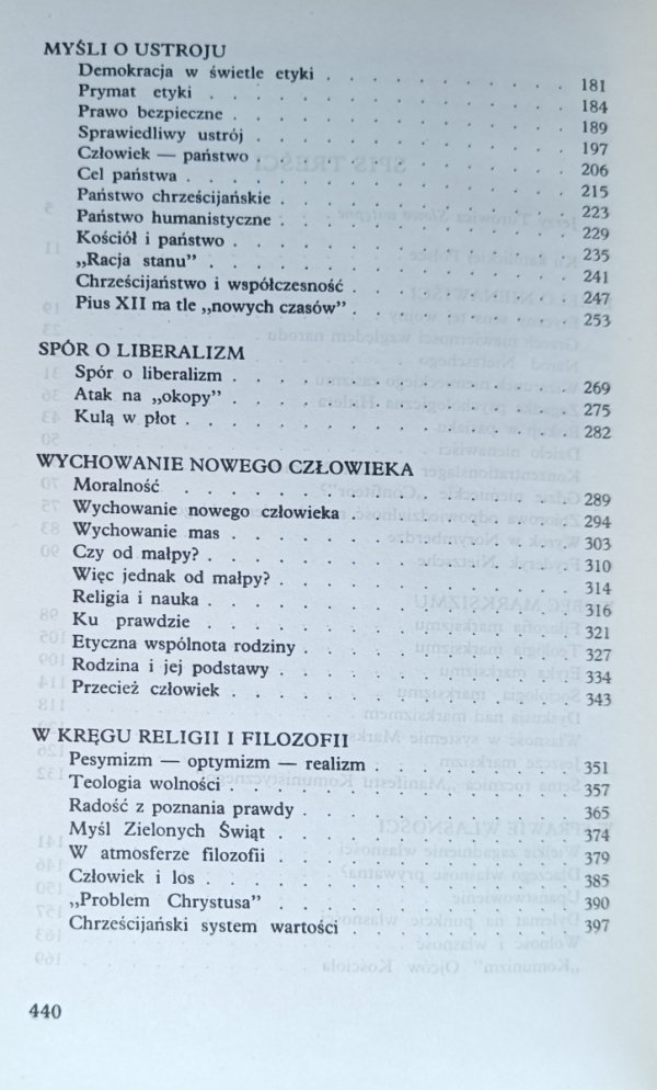  Jan Piwowarczyk • Wobec nowego czasu (z publicystyki 1945-1950), spis treści