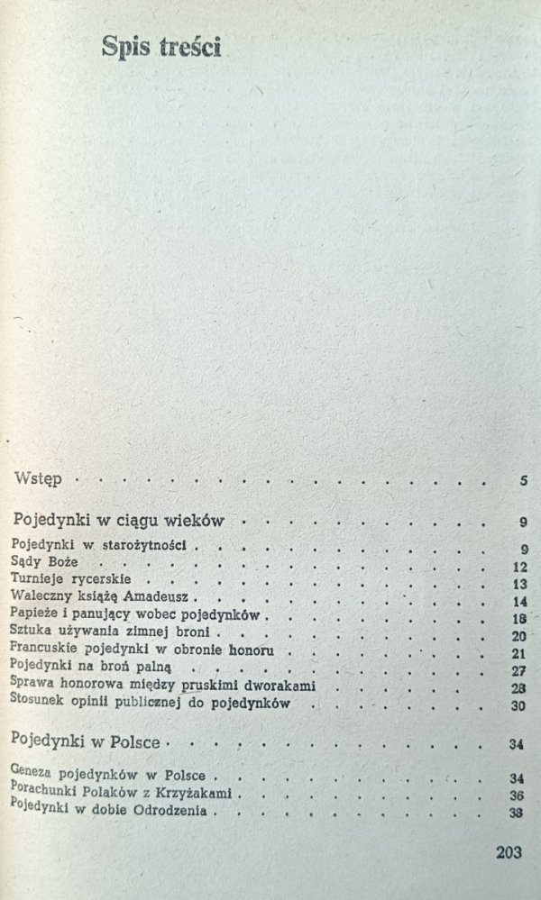 Bartłomiej Szyndler • Pojedynki spis treści