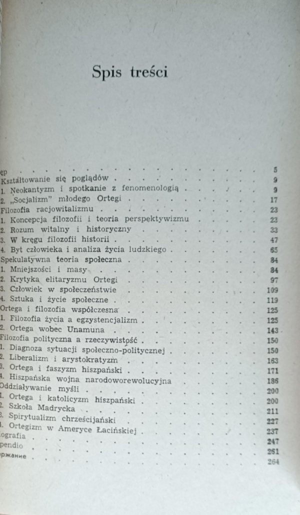 Eugeniusz Górski • Jose Ortega y Gasset i kryzys ideologii hiszpańskiej - spis treści