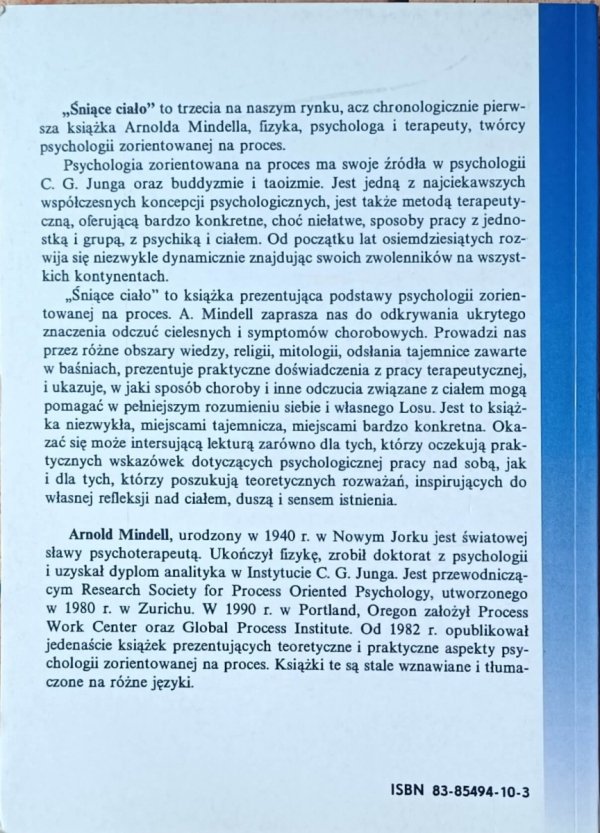 Arnold Mindell Śniące ciało - okładka 