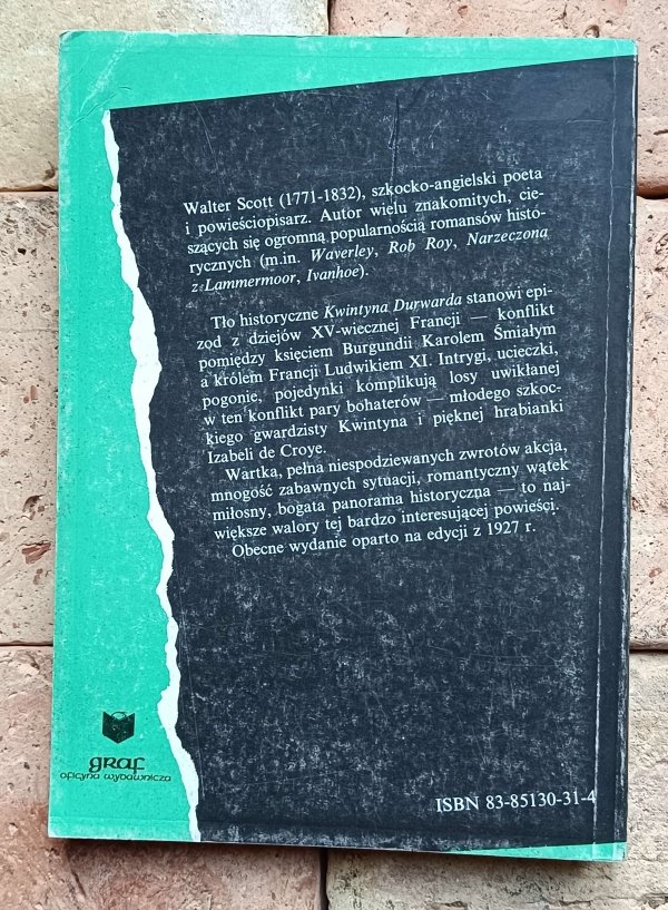 Walter Scott - Kwinyn Durward