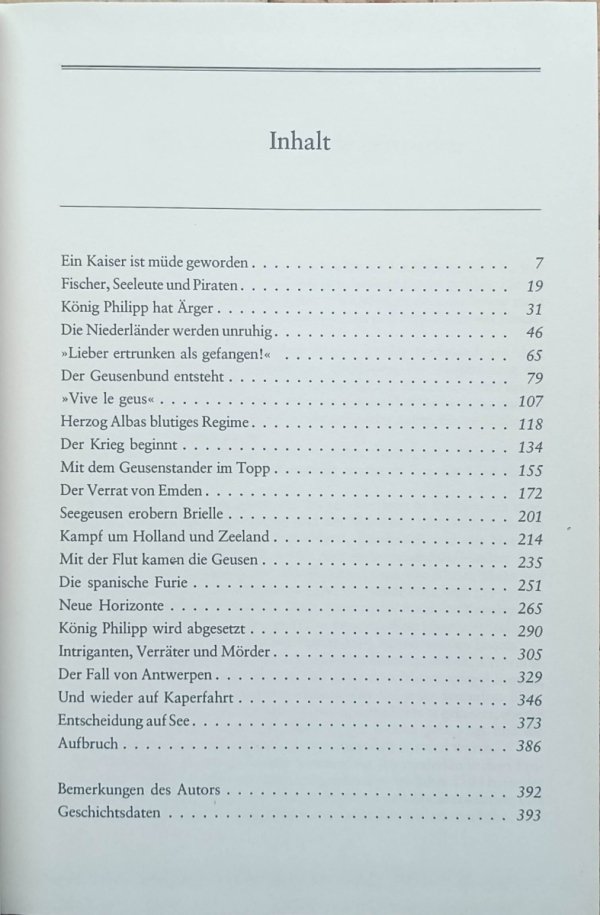 Heinz Neukirchen - Geusen Der Freiheitskampf der Niederlande - spis treści