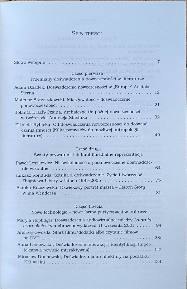 Anna Zeidler-Janiszewska, Ryszard Nycz - Nowoczesność jako doświadczenie