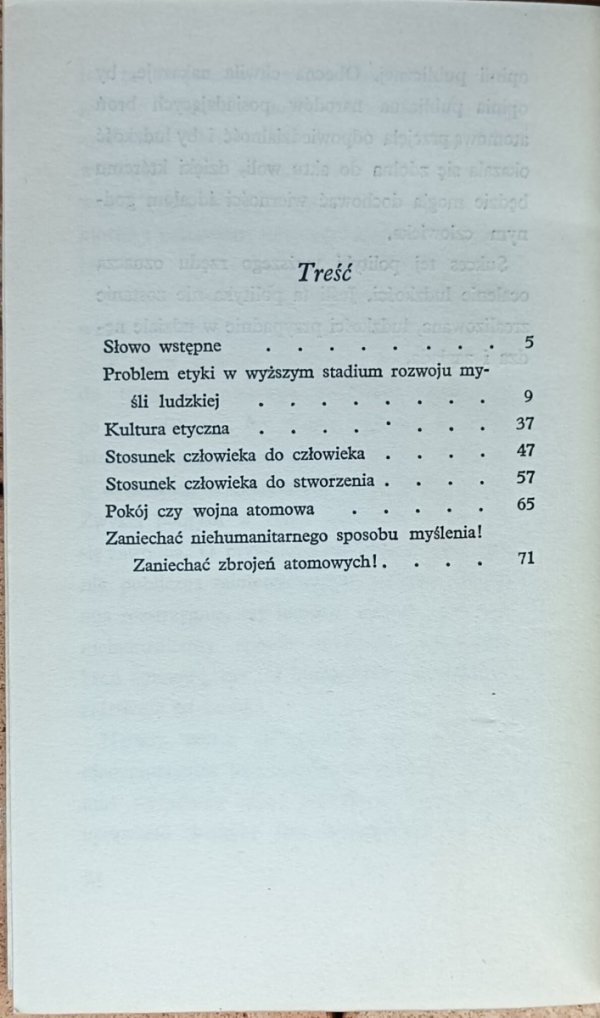 Albert Schweitzer Życie - spis treści
