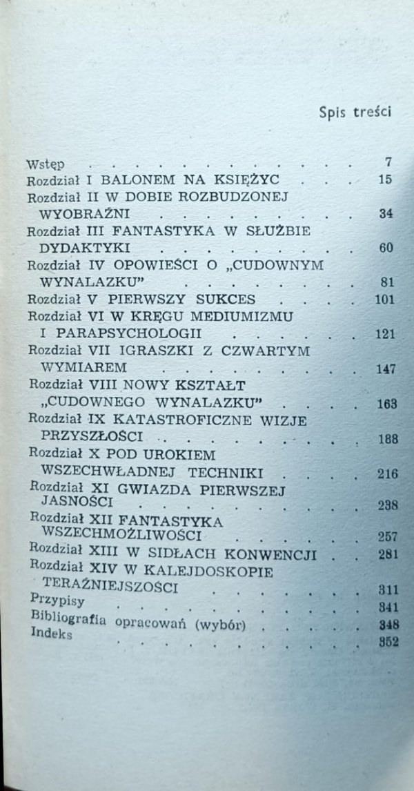 Antoni Smuszkiewicz • Zaczarowana gra. Zarys dziejów polskiej fantastyki naukowej - spis treści