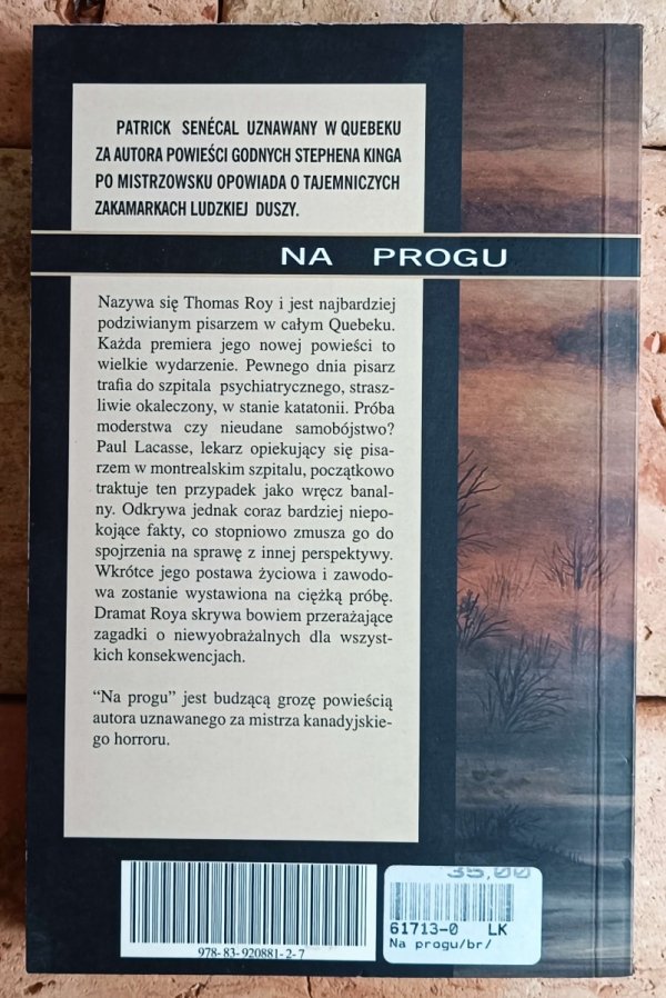 Patrick Senecal  Na progu - okładka