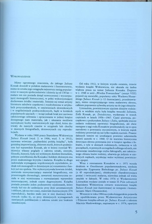 Kazimierz Olszański  Juliusz Kossak - wprowadzenie