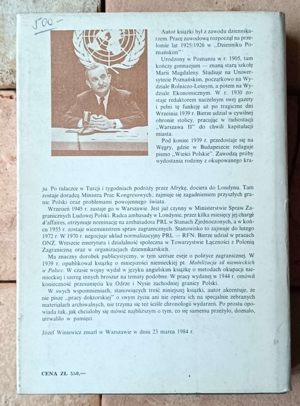 Józef Winiewicz • Co pamiętam z długiej drogi życia - okładka