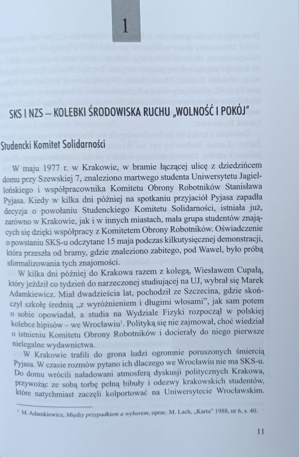 Anna Smółka-Gnauck Między wolnością a pokojem. Zarys historii Ruchu &quot;Wolność i Pokój&quot;