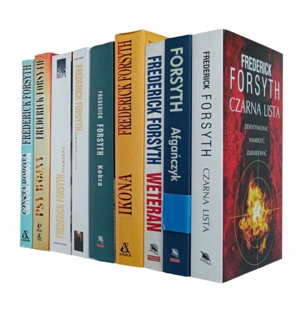 Frederick Forsyth x9 Czarna lista Weteran Ikona  i inne | komplet