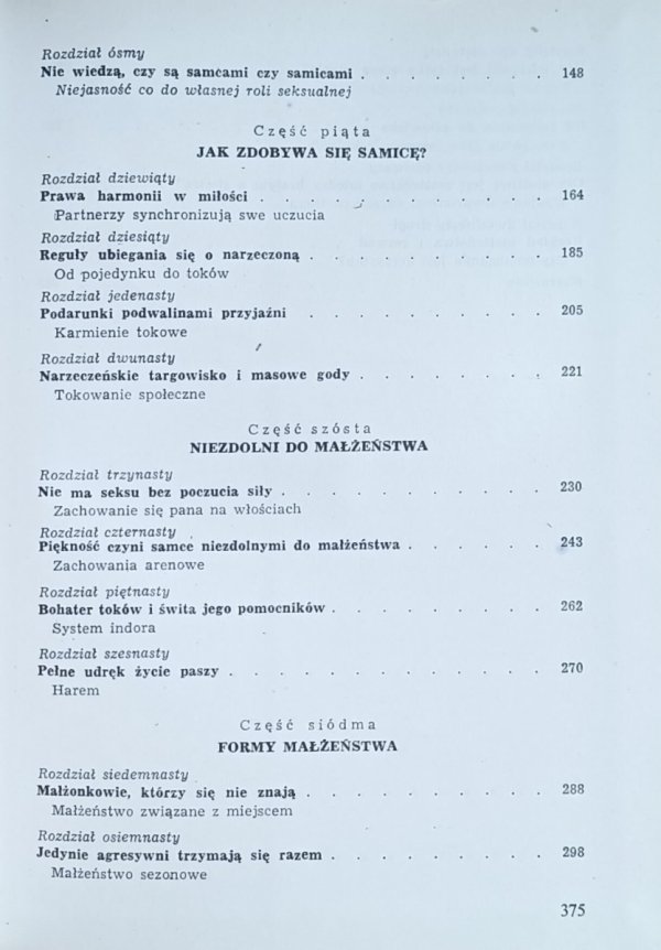 Vitus B. Droscher Cena miłości. U źródeł zachowań godowych - spis treści