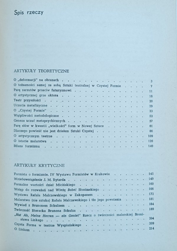 Stanisław Ignacy Witkiewicz • O znaczeniu filozofii dla krytyki i inne artykuły polemiczne