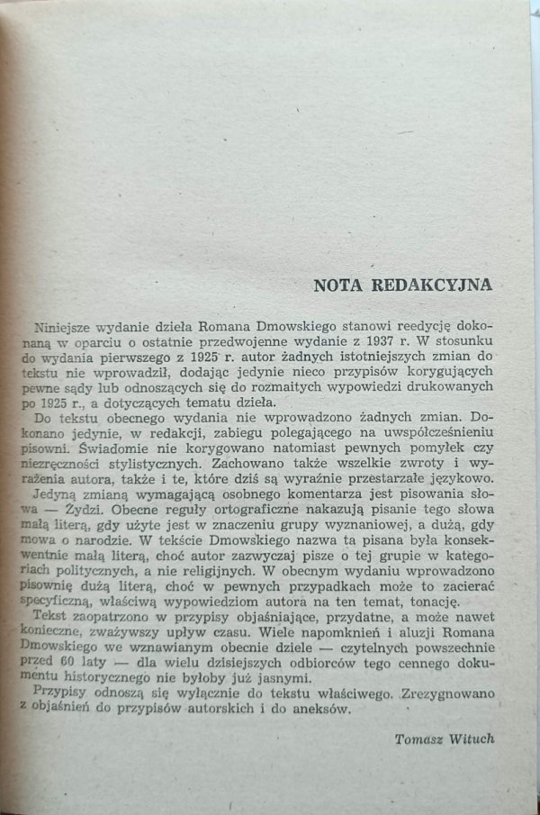 Roman Dmowski - Polityka polska i odbudowanie państwa