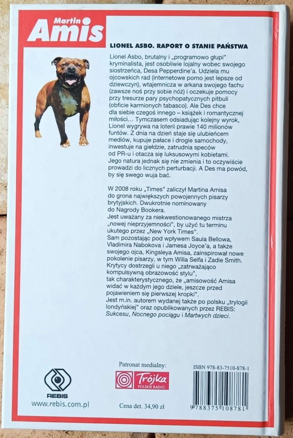 Martin Amis Lionel Asbo. Raport o stanie państwa - okładka