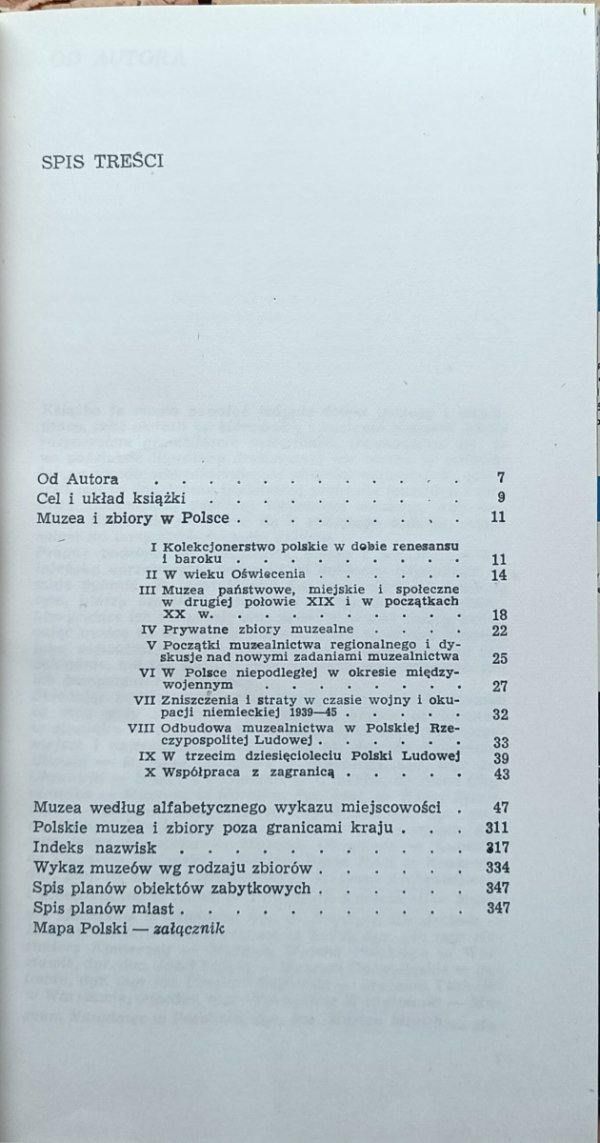 Stanisław Lorentz • Przewodnik po muzeach i zbiorach w Polsce - spis treści