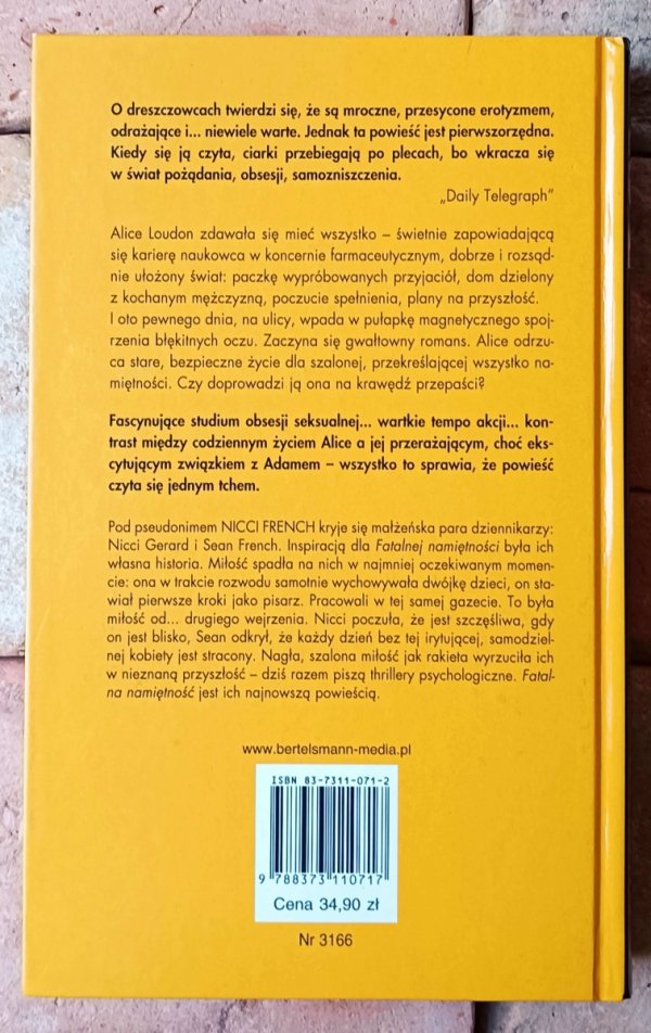 Nicci French • Fatalna namiętność - okładka