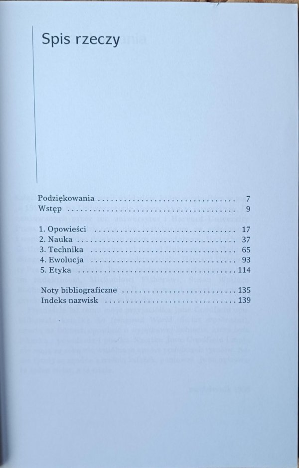 Freeman John Dyson Światy wyobraźni - spis treści