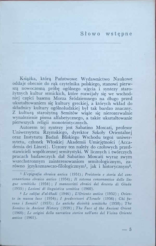 Sabatino Moscati  Kultura starożytna ludów semickich, fragment książki