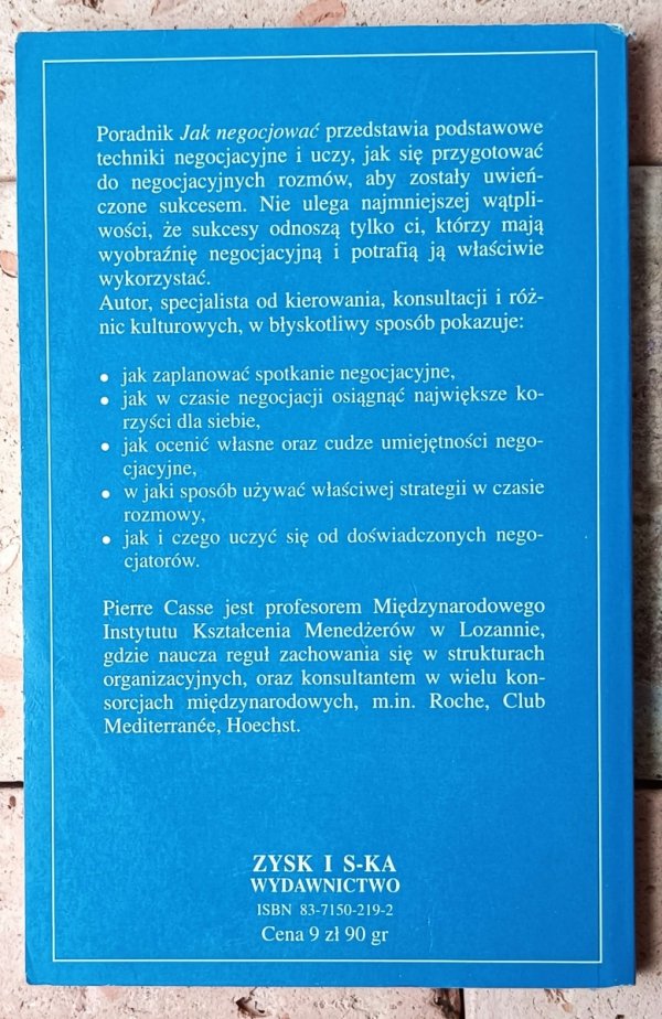 Pierre Casse • Jak negocjować - okładka