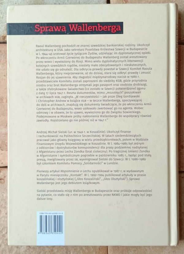 Andrzej Sielski • Sprawa Wallenberga - okładka