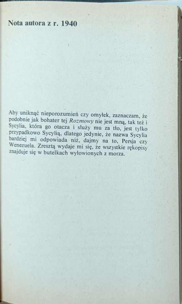 Elio Vittorini • Sycylijska rozmowa