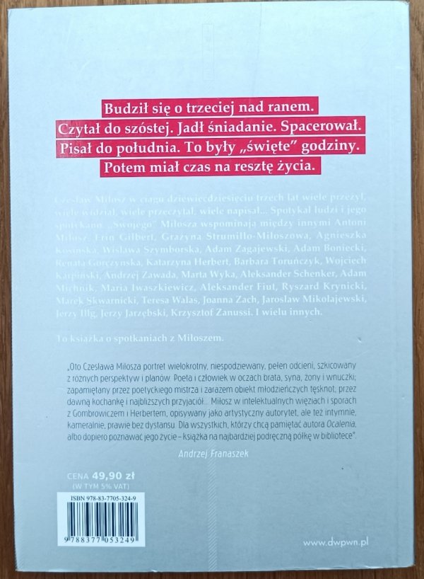 Anna Romaniuk • Obecność. Wspomnienia o Czesławie Miłoszu
