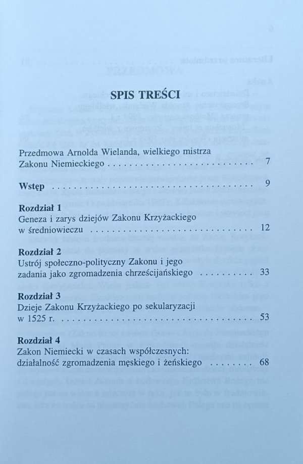 Zofia Kowalska  Krzyżacy w innym świetle. Od średniowiecza do czasów współczesnych - spis treści