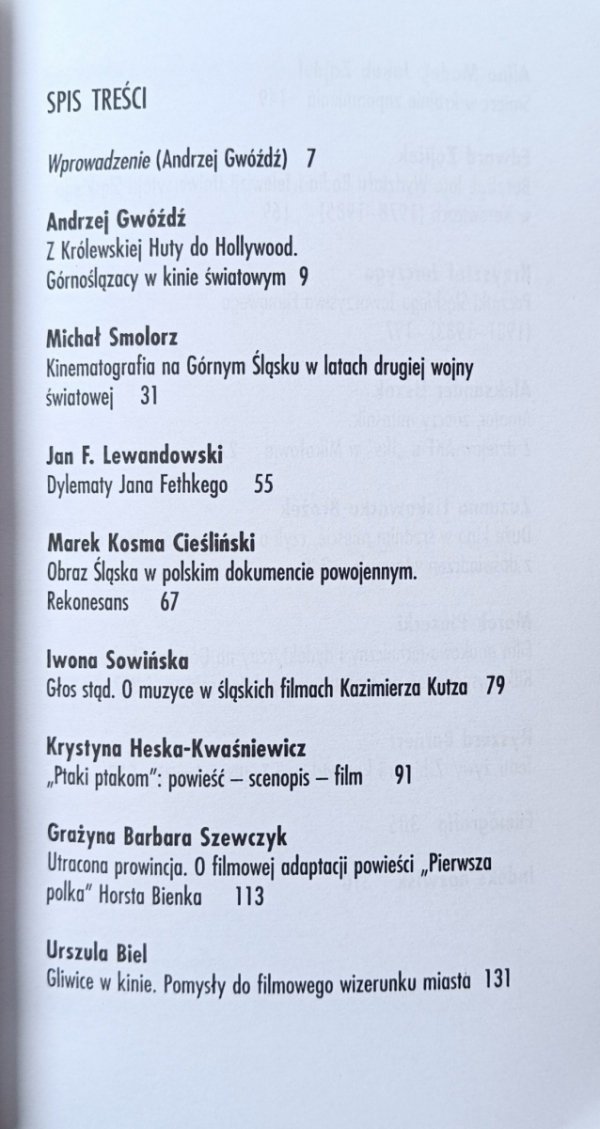 Spis treści książki Odkrywanie prowincji. Z dziejów X muzy na Górnym Śląsku pod redakcją Andrzeja Gwóździa, strona 1